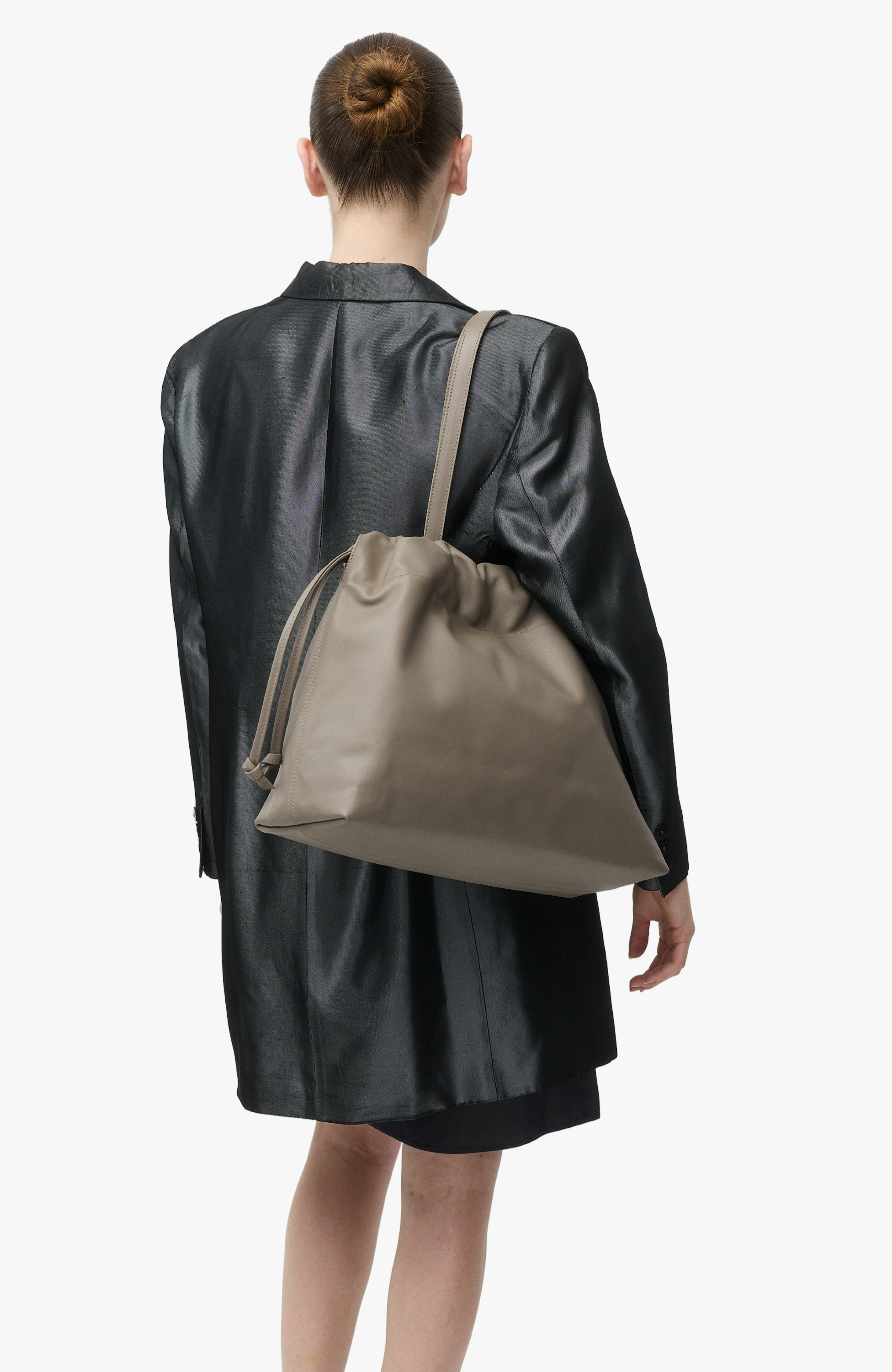 Asisi Large Leather Carryall Tote, Alternate, color, Taupe