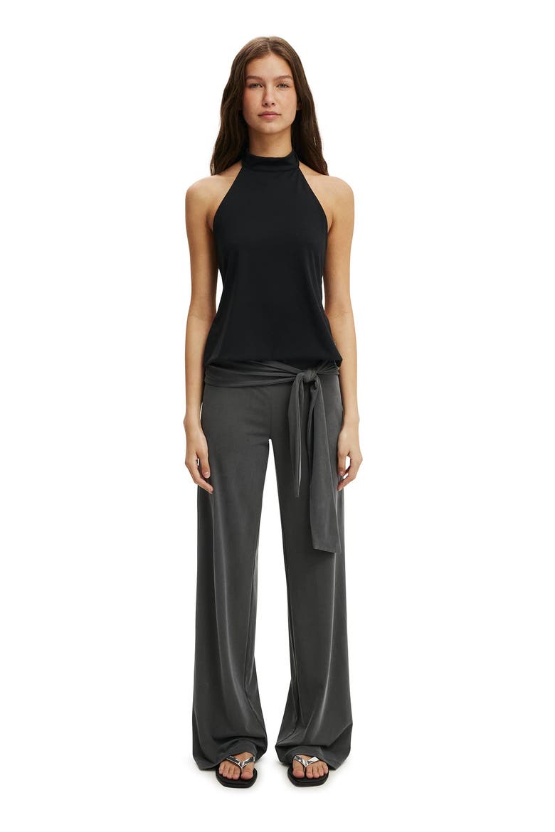 Women's Honey Tie Pant, Alternate, color, Charcoal