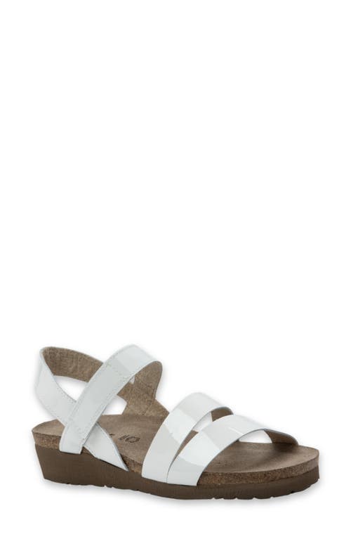 Naot 'kayla' Sandal In Porcelain Patent Leather