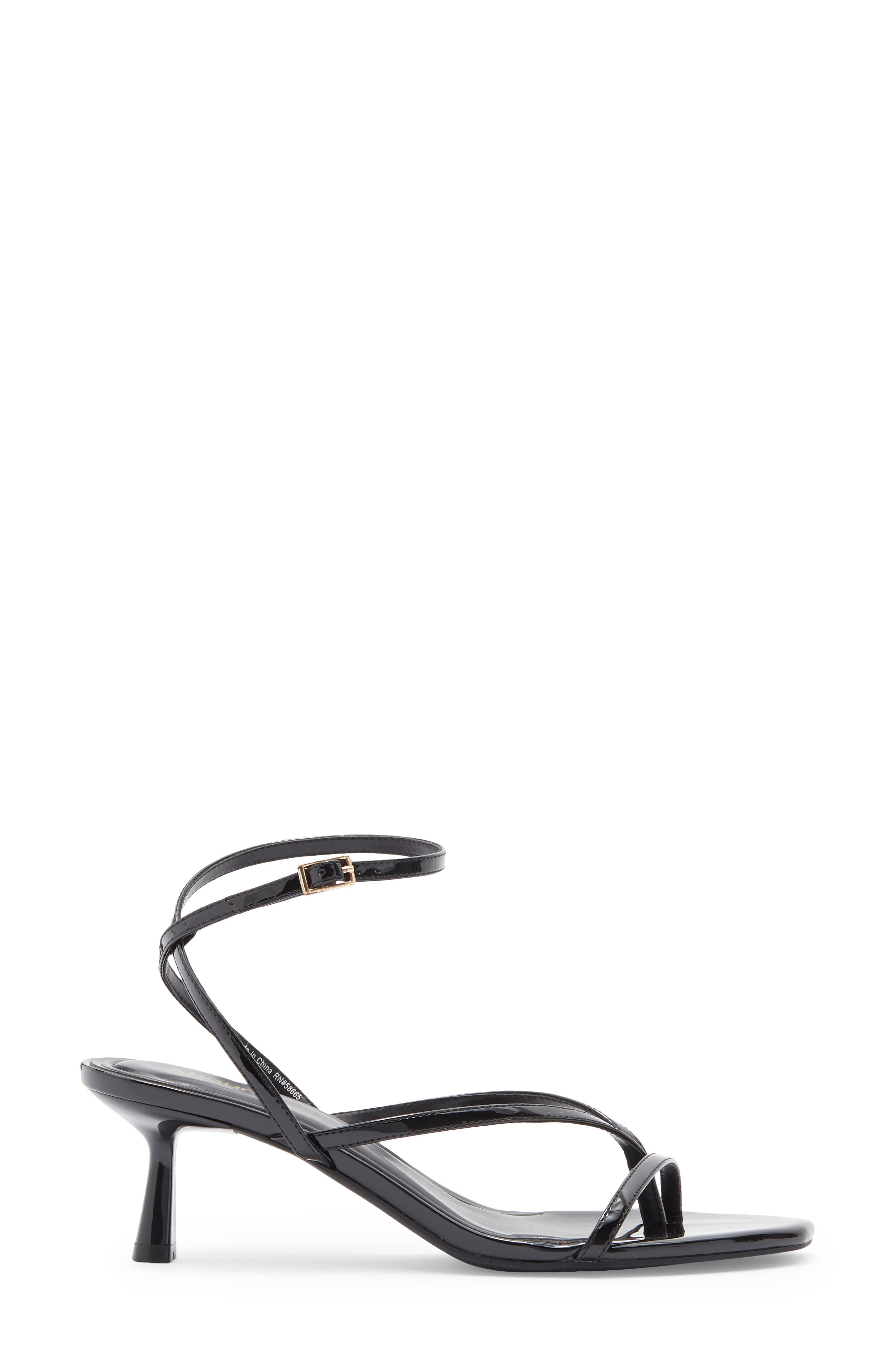 Daniella Ankle Strap Sandal, Alternate, color, BLACK PATENT