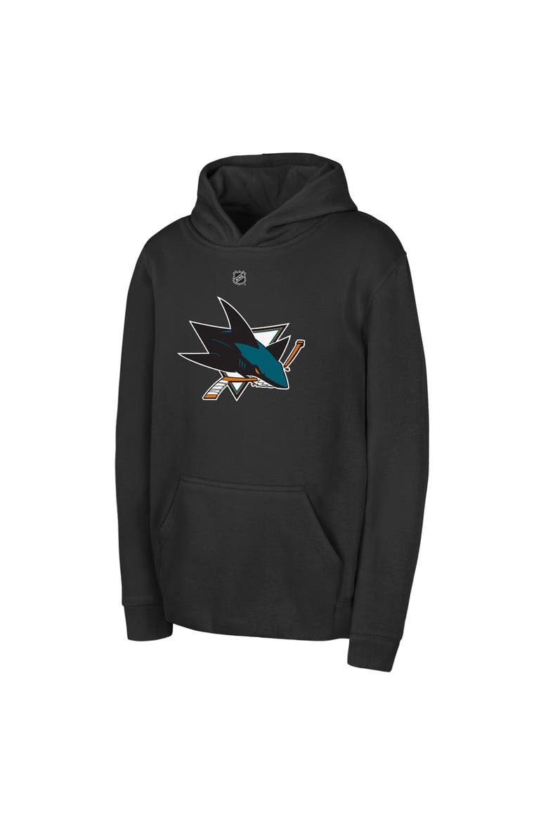 Youth Outerstuff Black San Jose Sharks Primary Logo Pullover Hoodie, Main, color, Black