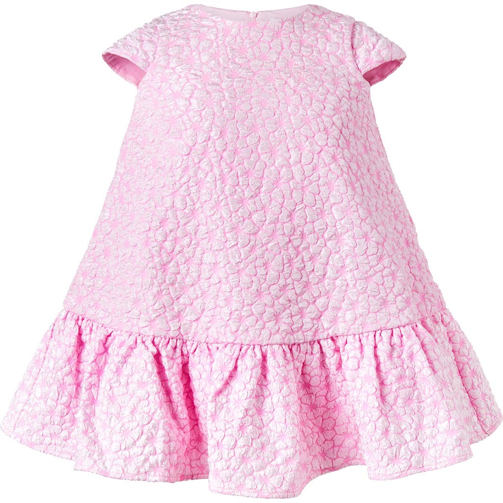 Rachel Riley Drop Hem Party Dress In Pink