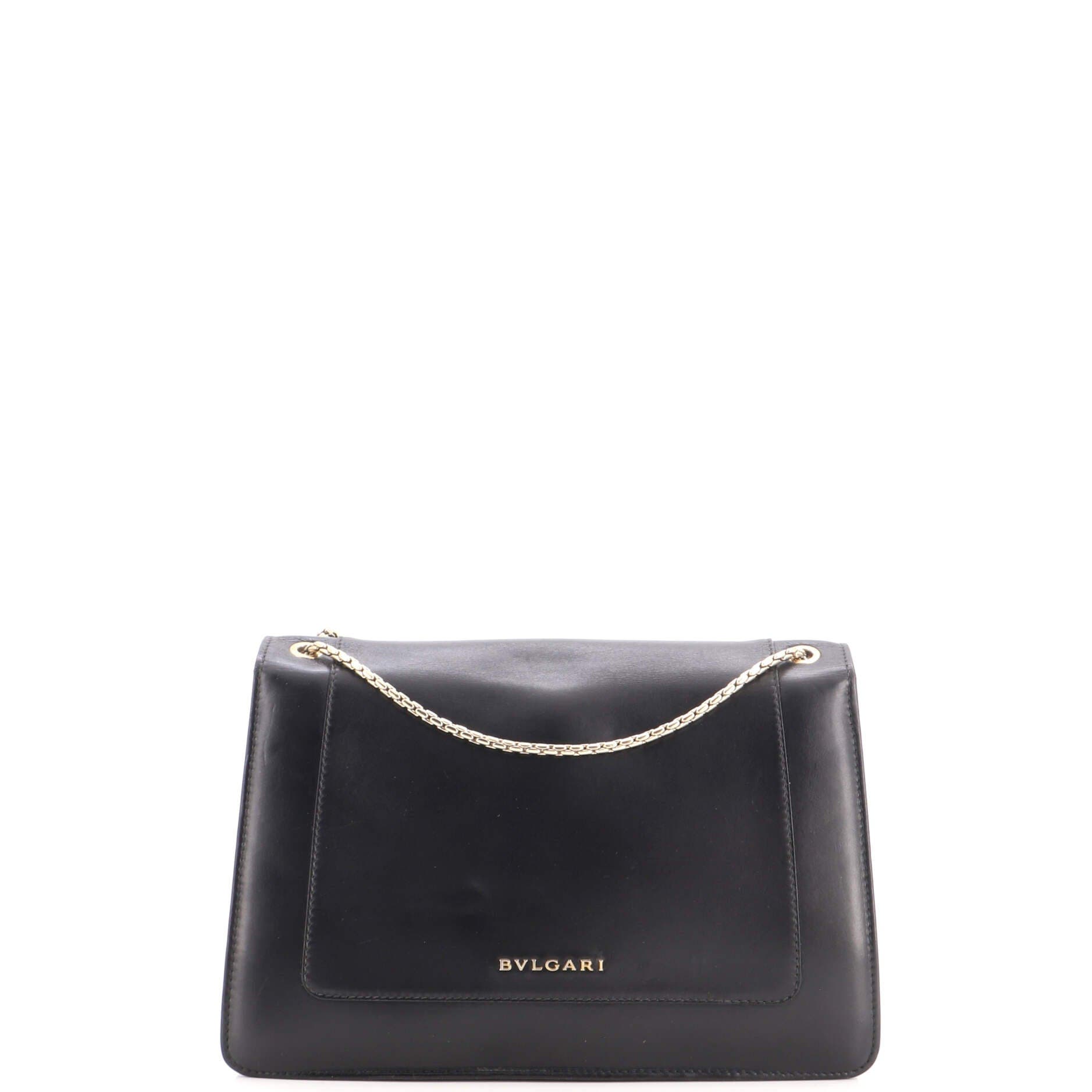 Serpenti Forever Shoulder Bag Embellished Leather Medium, Alternate, color, Black