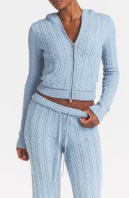 SKIMS Sweater Knit Cable Zip-Up Hoodie
