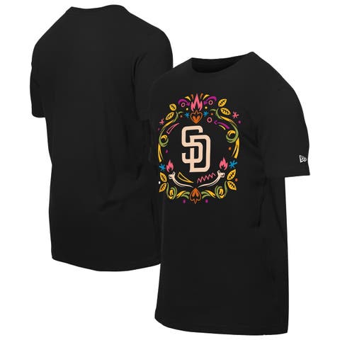 Men's New Era Black San Diego Padres Día de los Muertos T-Shirt