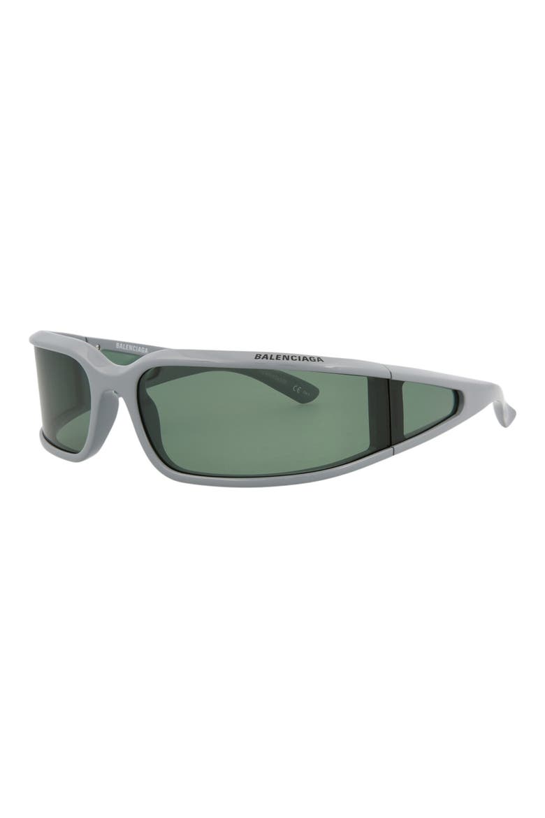 78mm Rectangular Sunglasses, Alternate, color, GREY GREY GREEN