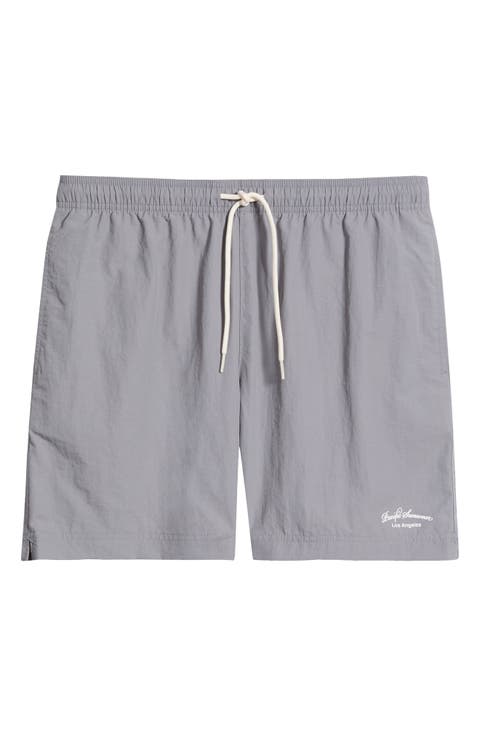 Collegiate Solid Swim Trunks