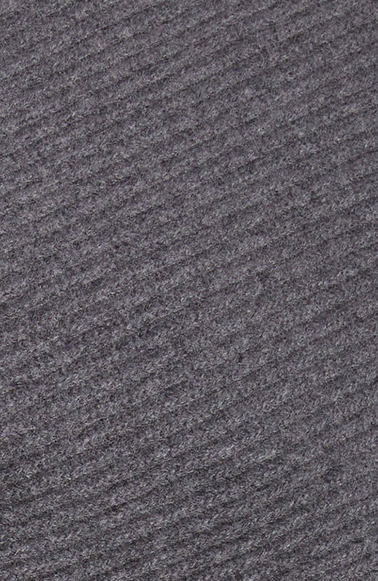 Maison Margiela Wool Rib Scarf with Collar Detail, Alternate, color, Dark Grey