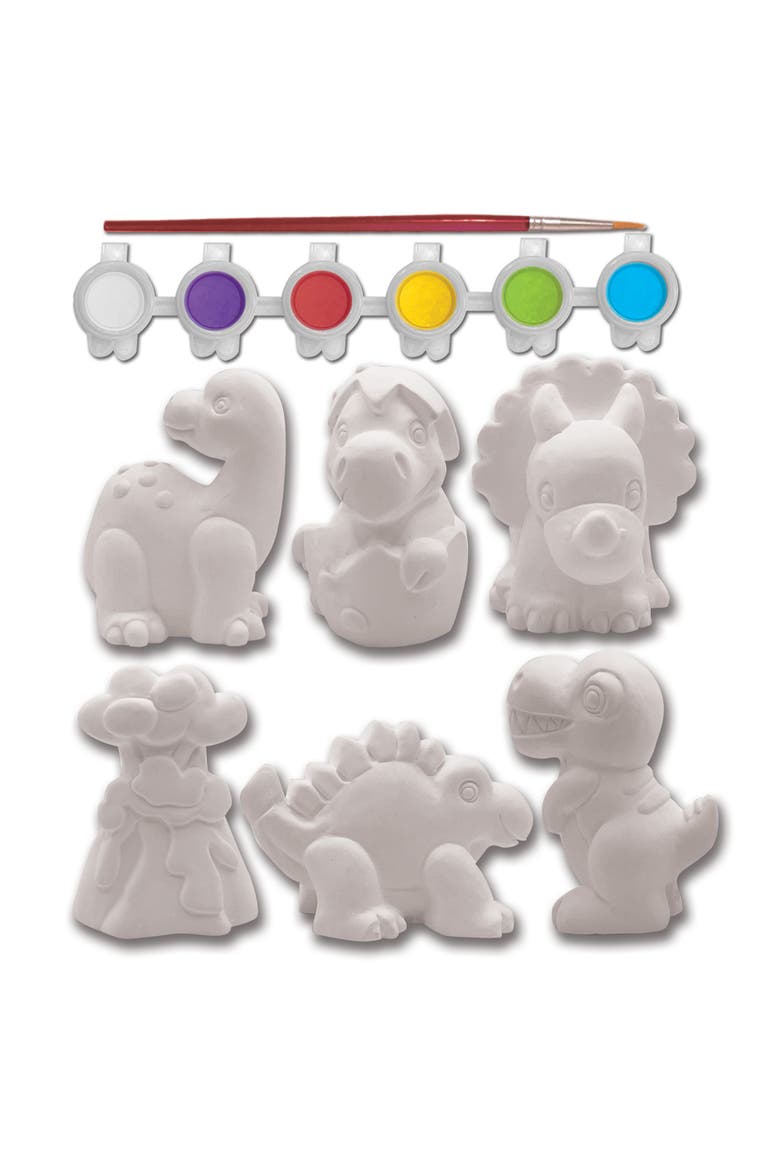 Dinosaur World Plaster Paint Set, Alternate, color, Multicolor