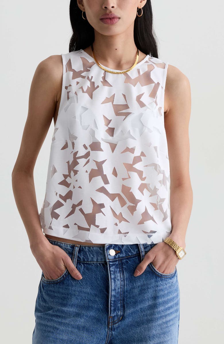 AG Emilee Sheer Sleeveless Top, Main, color,