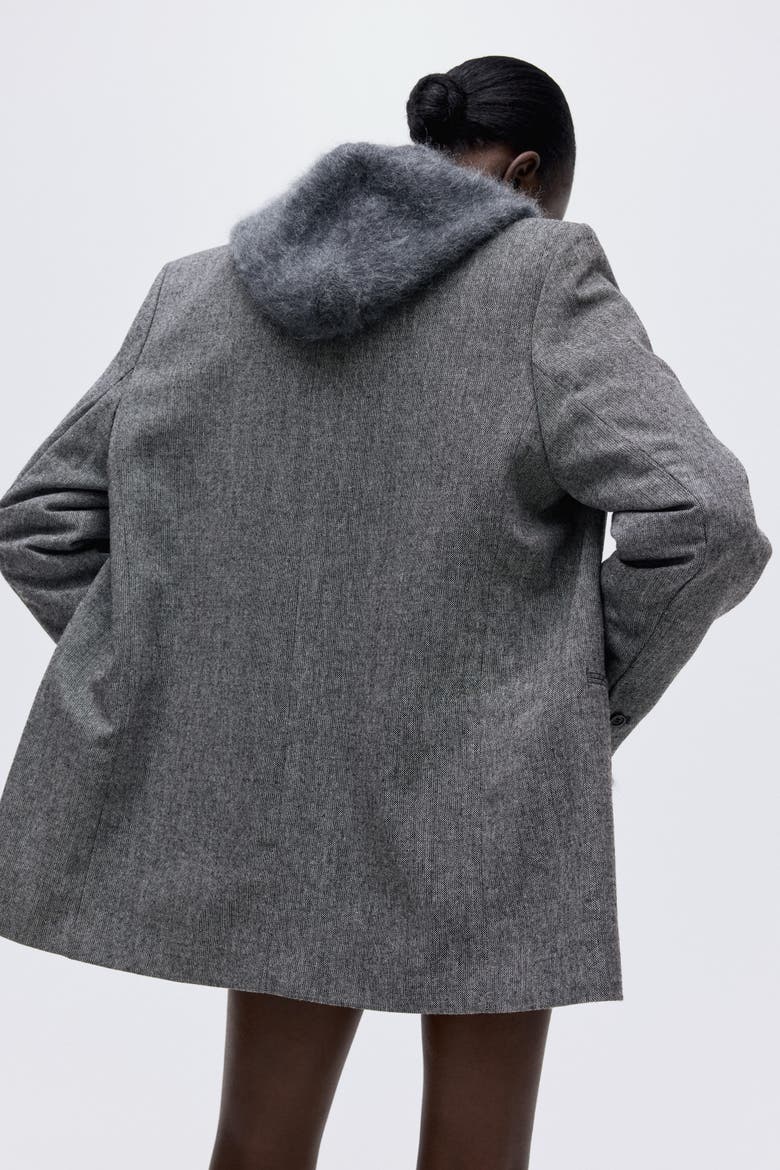 Long Blazer, Alternate, color, Gray melange