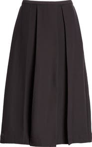 TOTEME Twinflower Pleated Wool & Silk Midi Skirt | Nordstrom