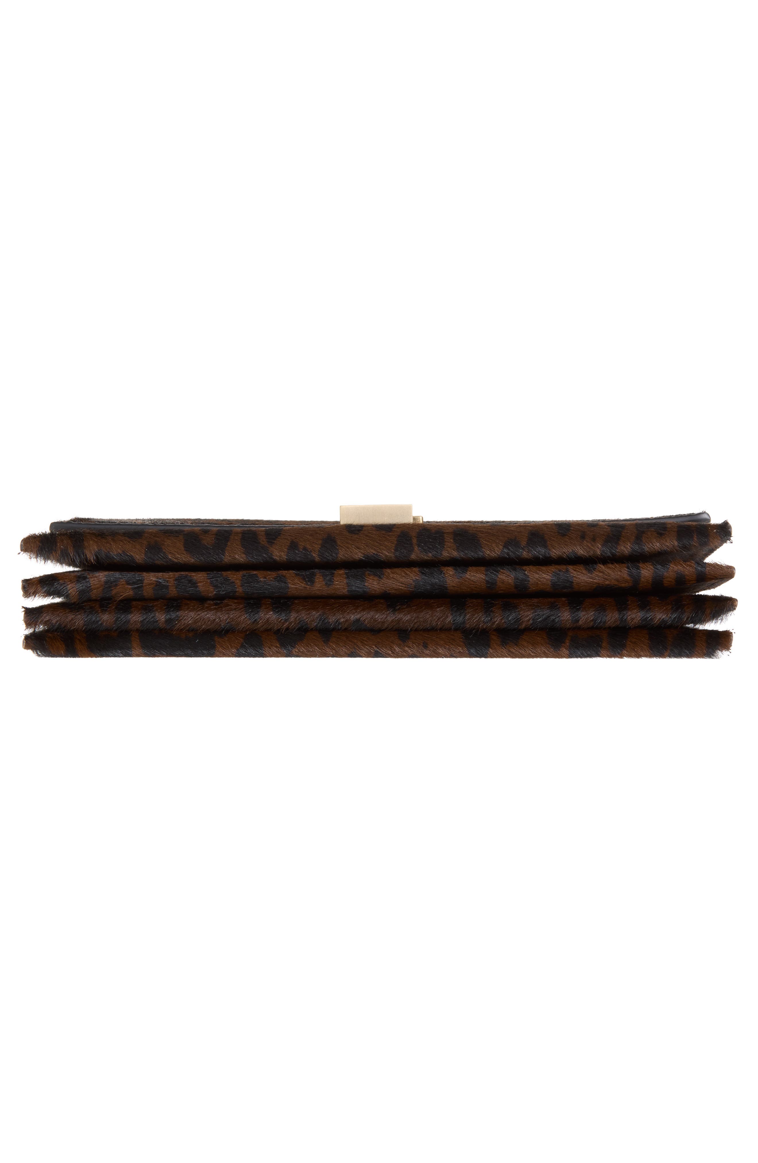 Mia Calf Hair Mini Bag, Alternate, color, BROWN/ BLACK