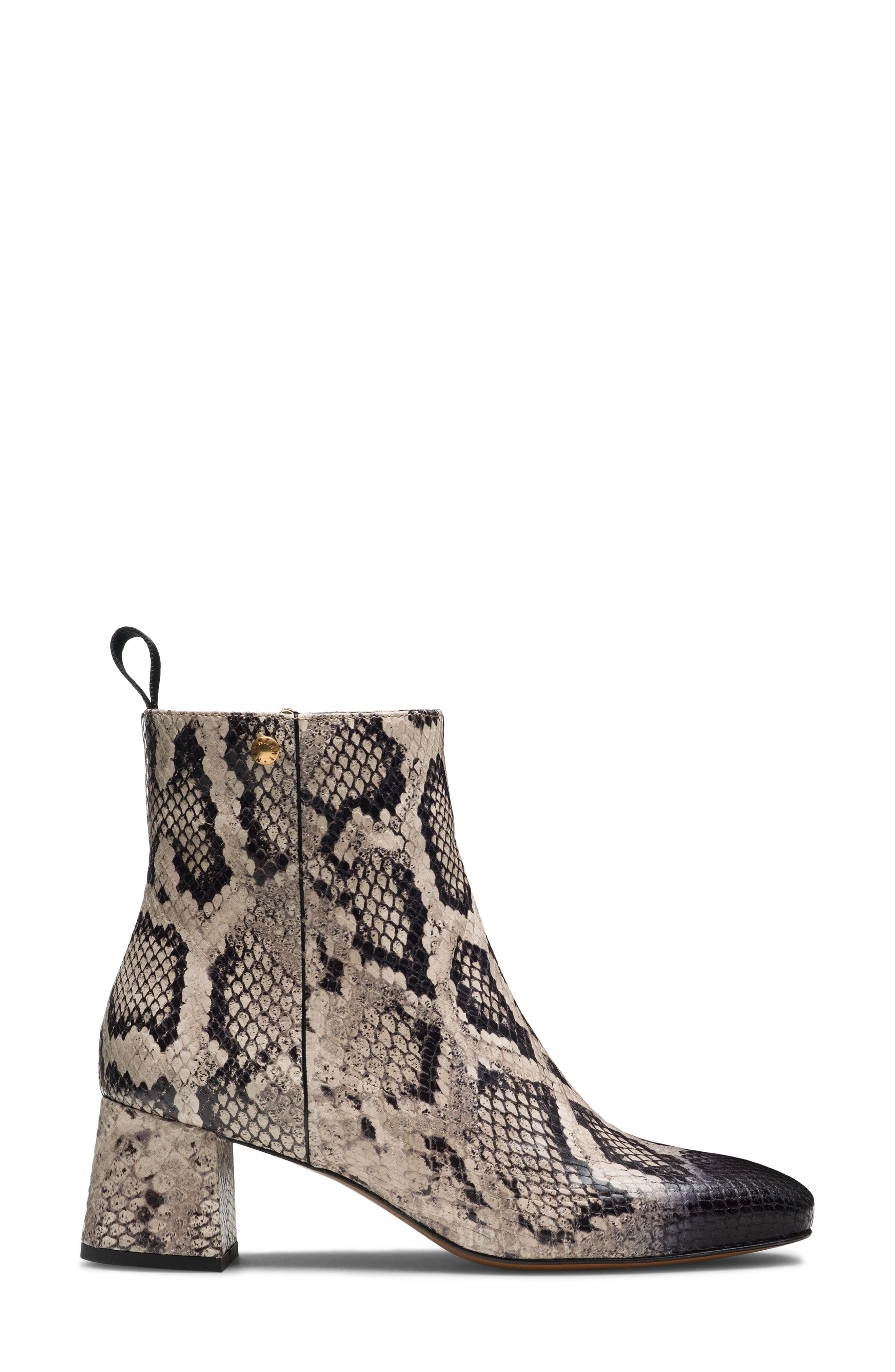 Magnanni Arlyne Snakeskin Embossed Bootie, Alternate, color, Beige Faux Python