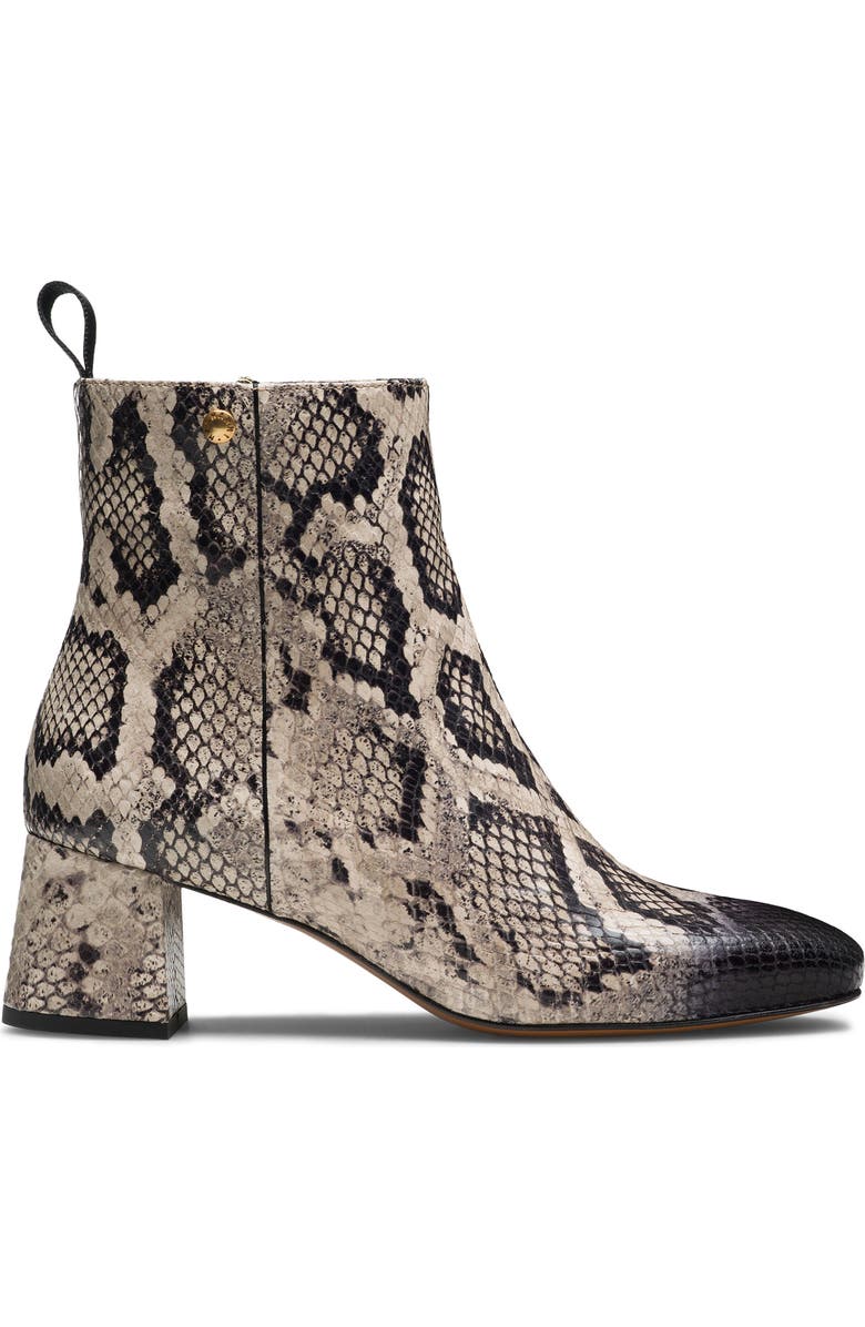 Magnanni Arlyne Snakeskin Embossed Bootie, Alternate, color, Beige Faux Python