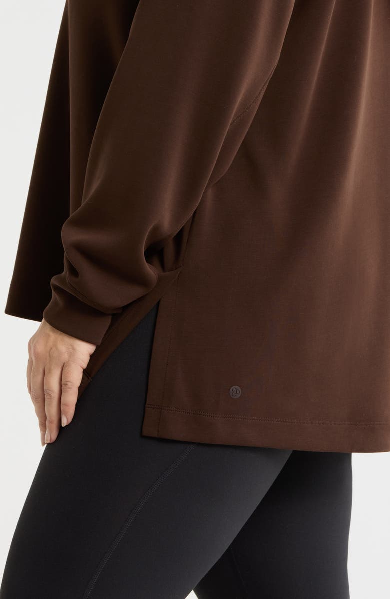 Zella Soft Luxe Tunic, Alternate, color, Brown Mole