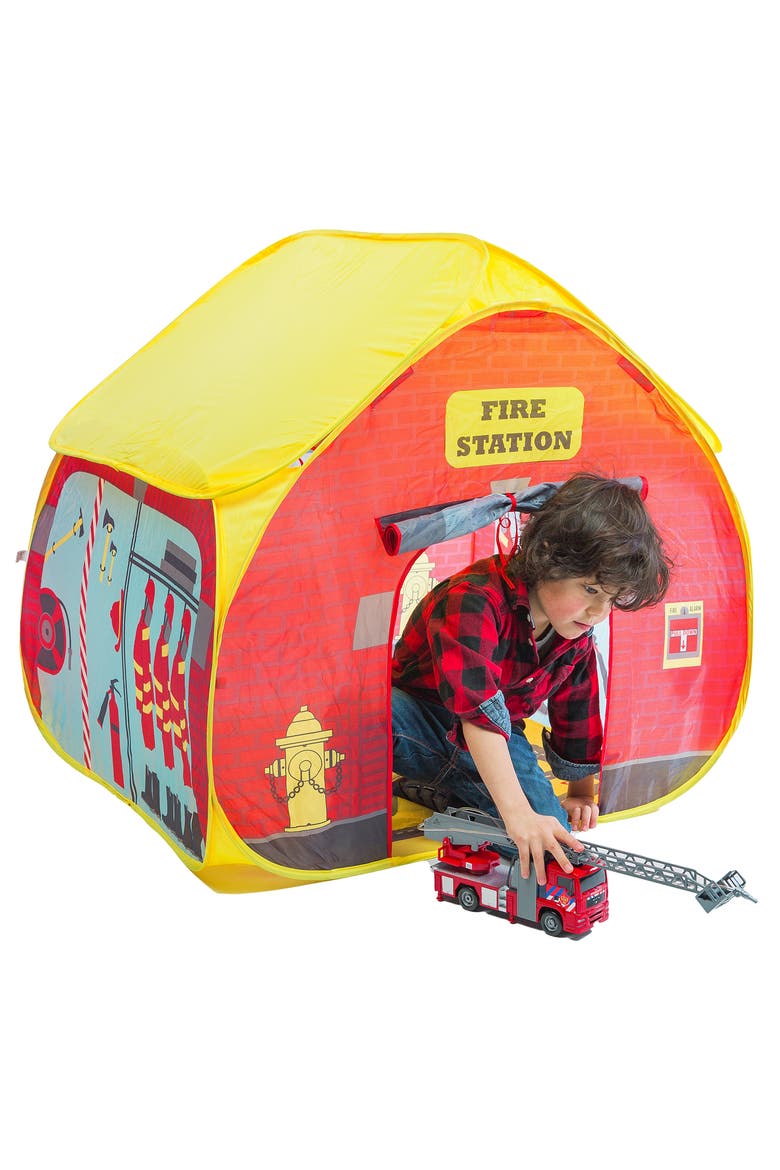 Pop it Up Firestation Tent With Street Map Playmat, Alternate, color, Multicolored