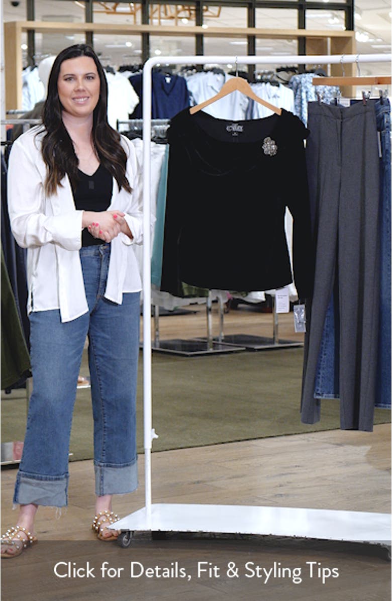 Ruched Neck Velvet Top, sales video thumbnail