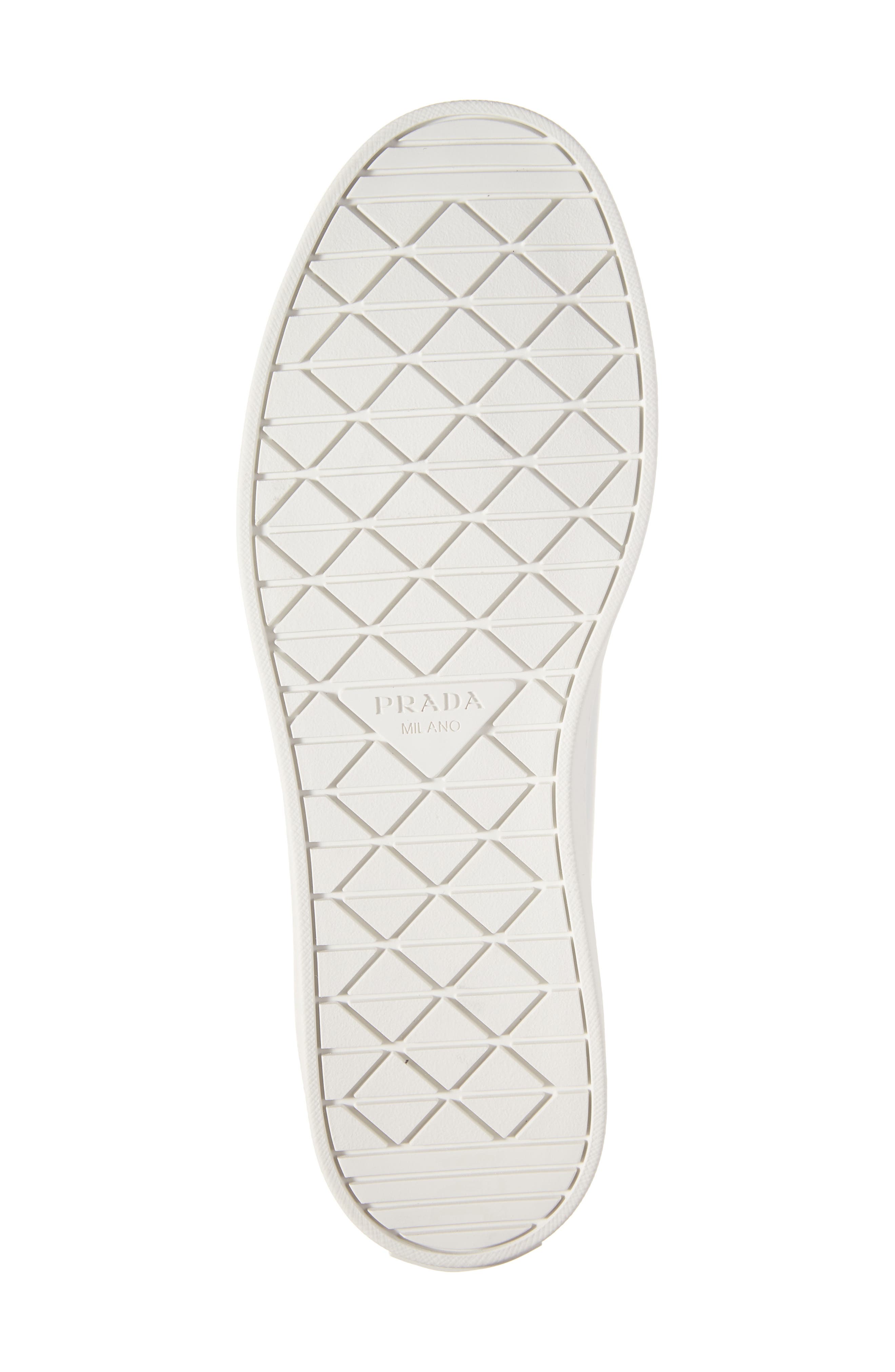 Lane Triangle Logo Low Top Leather Sneaker, Alternate, color, BIANCO