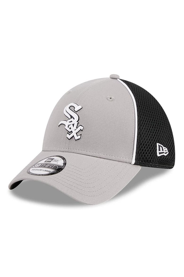 Men's New Era Gray Chicago White Sox Pipe 39THIRTY Flex Hat, Main, color, Gray