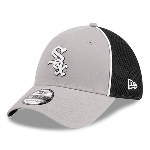 Men's New Era Gray Chicago White Sox Pipe 39THIRTY Flex Hat