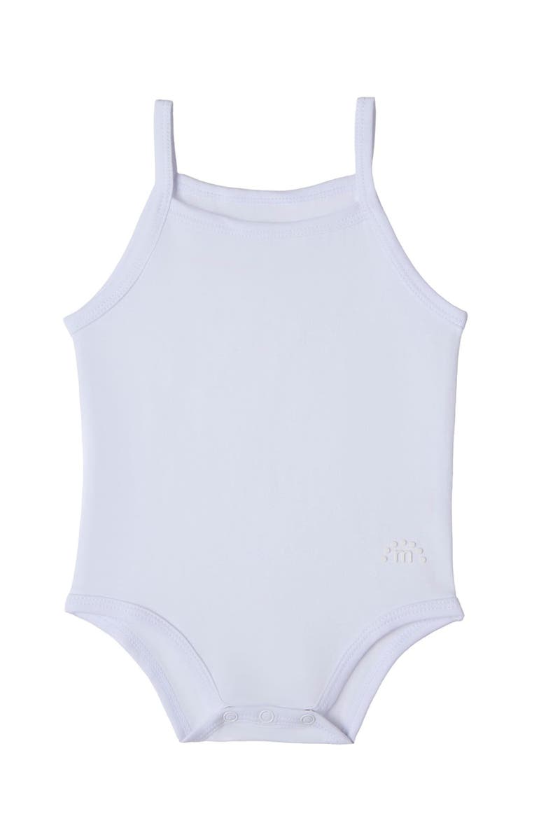 MiniMoi 3 Pair Pack Baby and Toddler Combed Cotton Bodysuits, Alternate, color, White White White
