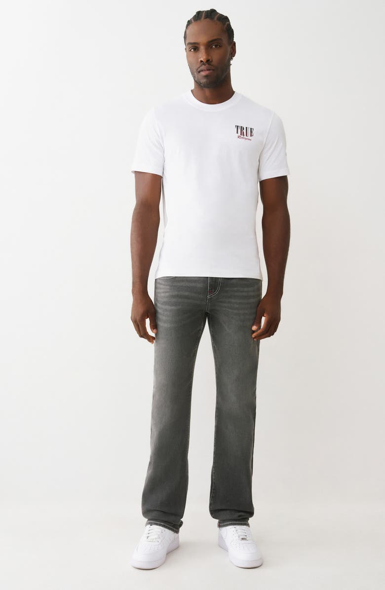 True Religion Ricky Snap-Flap Pocket Straight Leg Jeans, Alternate, color, Grey Smores