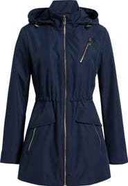 Michael Kors Zip Front Jacket with Removable Hood
