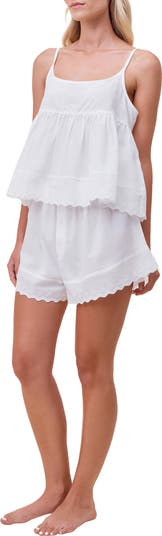 Millie Broderie Cotton Voile Short Pajamas