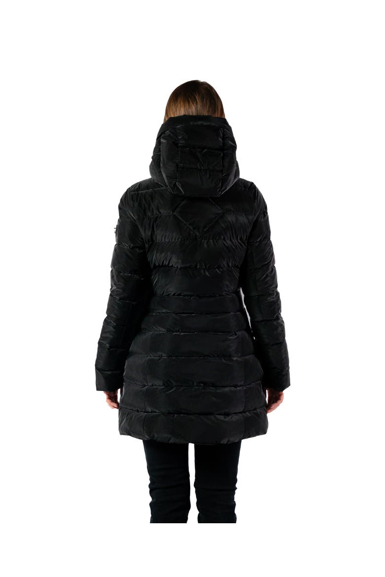 Women's Long Robin Medium Weight Coat EXTRA LONG SLEEVES!, Alternate, color, BLACK DIAMOND