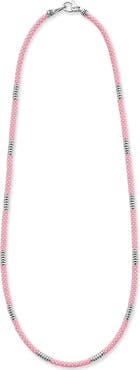 LAGOS Pink Caviar Ceramic Station Necklace