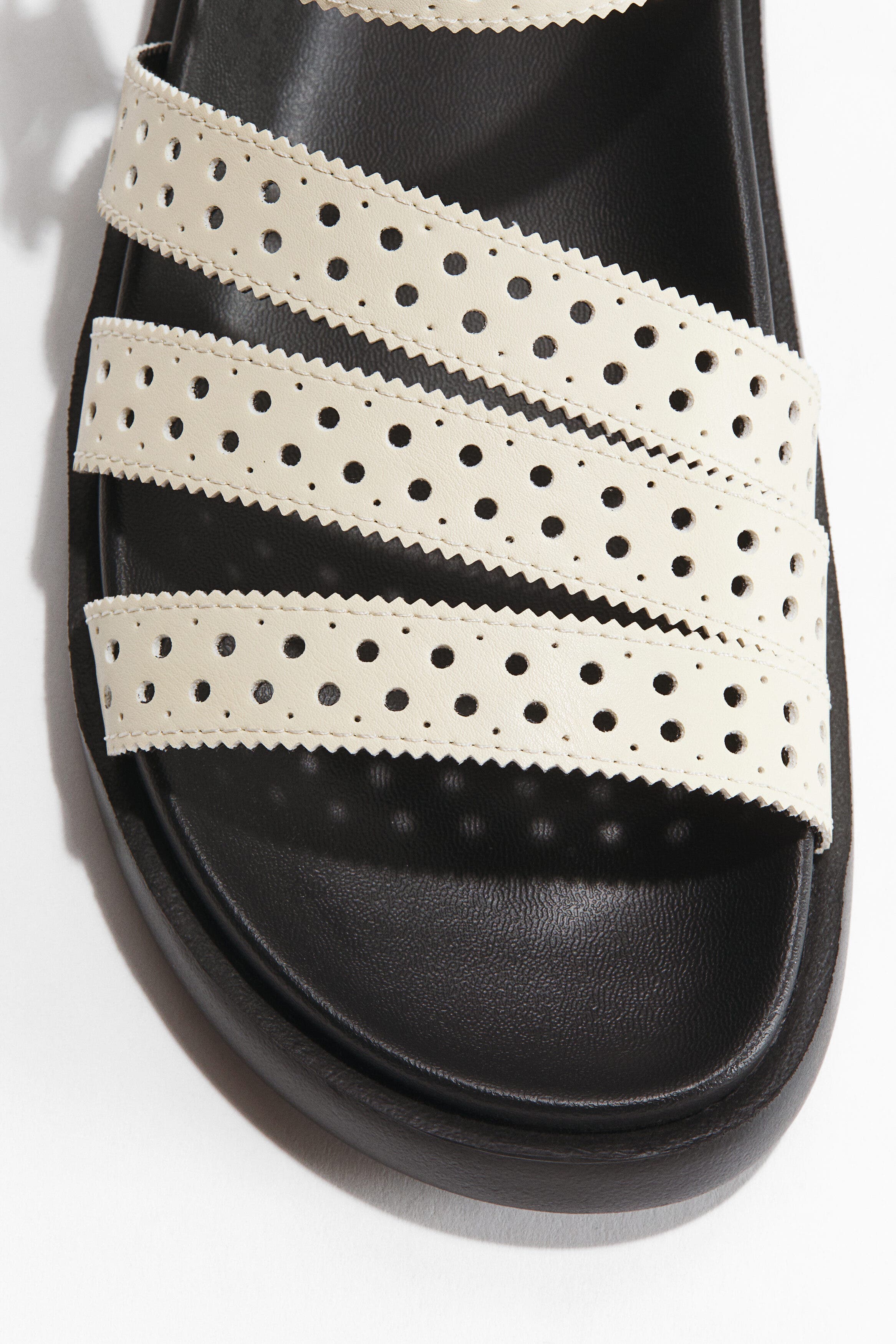 H&M Strappy Sandals, Alternate, color, Cream