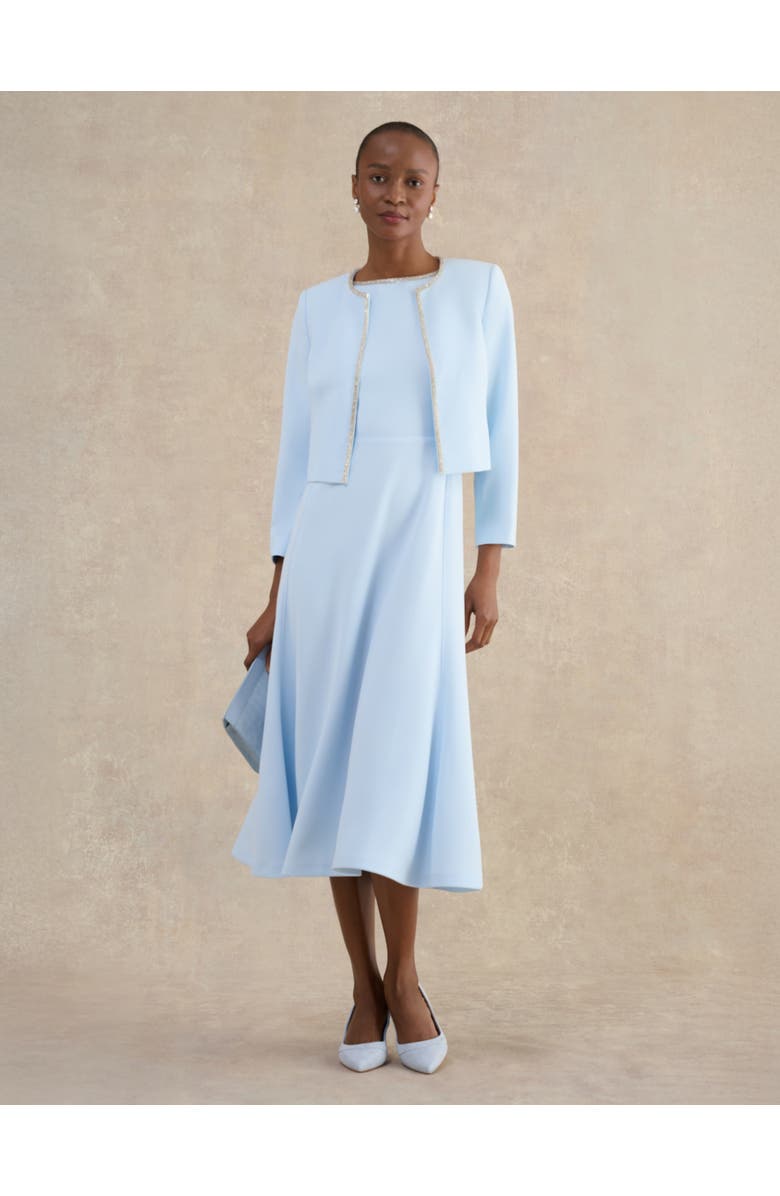 HOBBS LONDON Beatrix Embellished Jacket, Alternate, color, Pale Blue