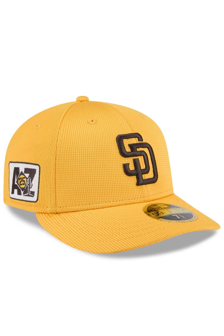Men's New Era  Gold San Diego Padres 2025 Spring Training Low Profile 59FIFTY Fitted Hat, Main, color, Gold