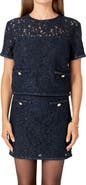 English Factory Lace & Sequin Top
