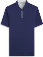 Bugatchi Quarter Zip Polo