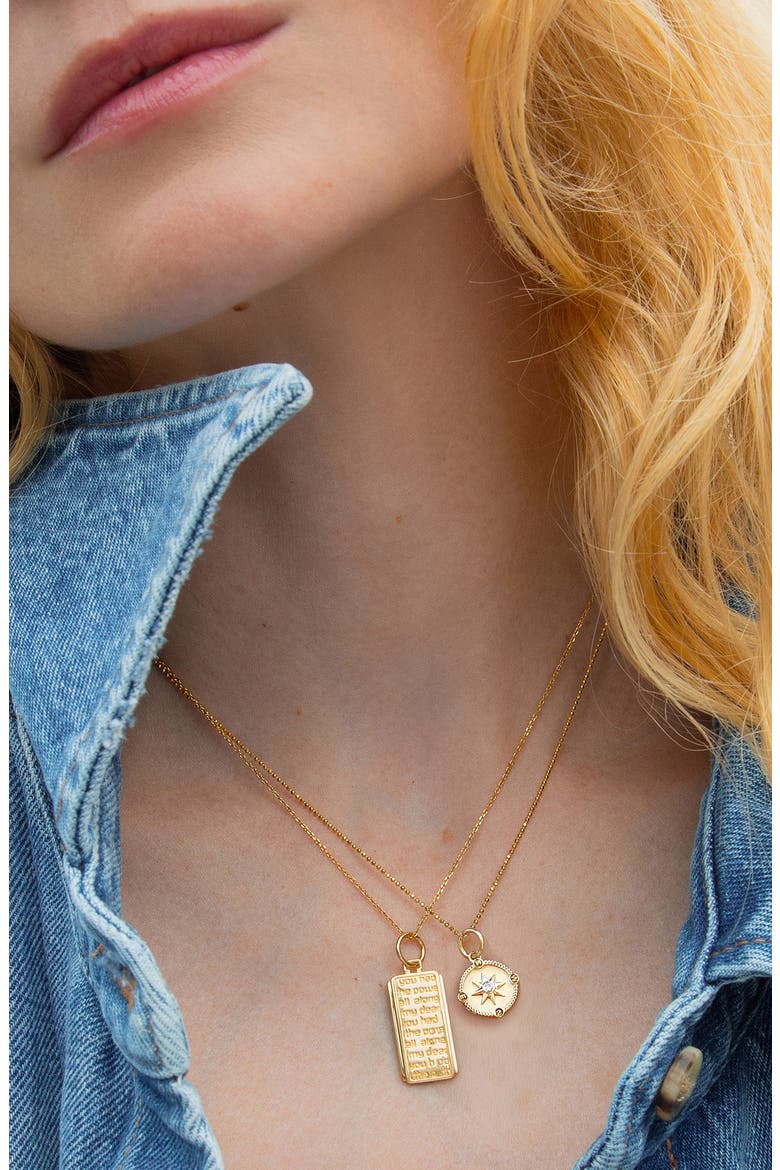 18K Gold Dorothy Medallion Necklace, Alternate, color, GOLD