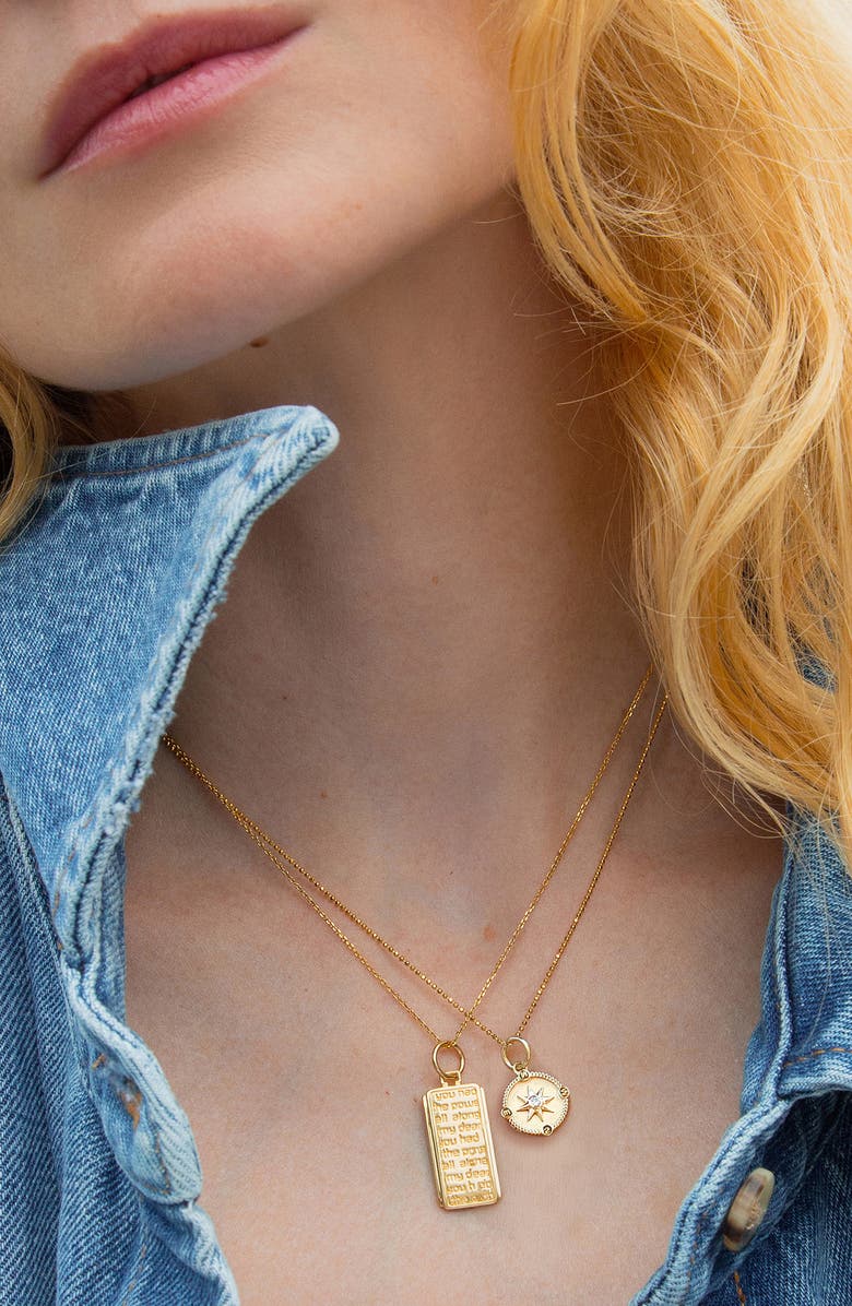 Monica Rich Kosann 18K Gold Dorothy Medallion Necklace, Alternate, color, Gold