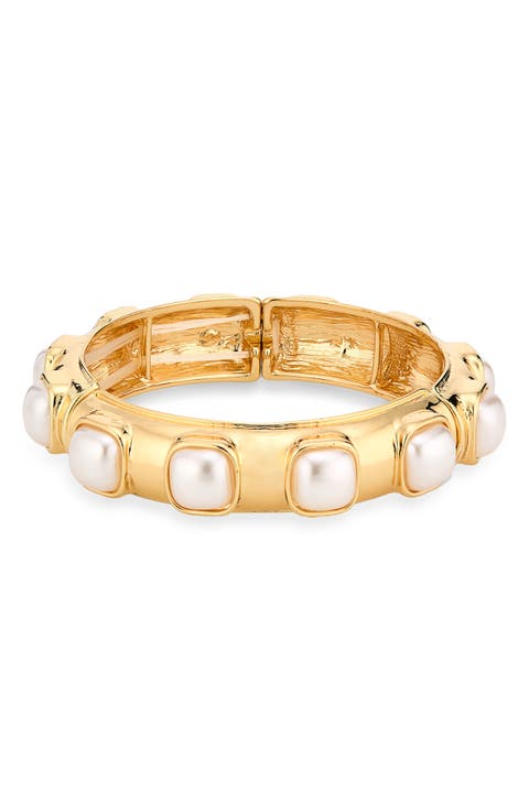 Faux Pearl Stretch Bracelet