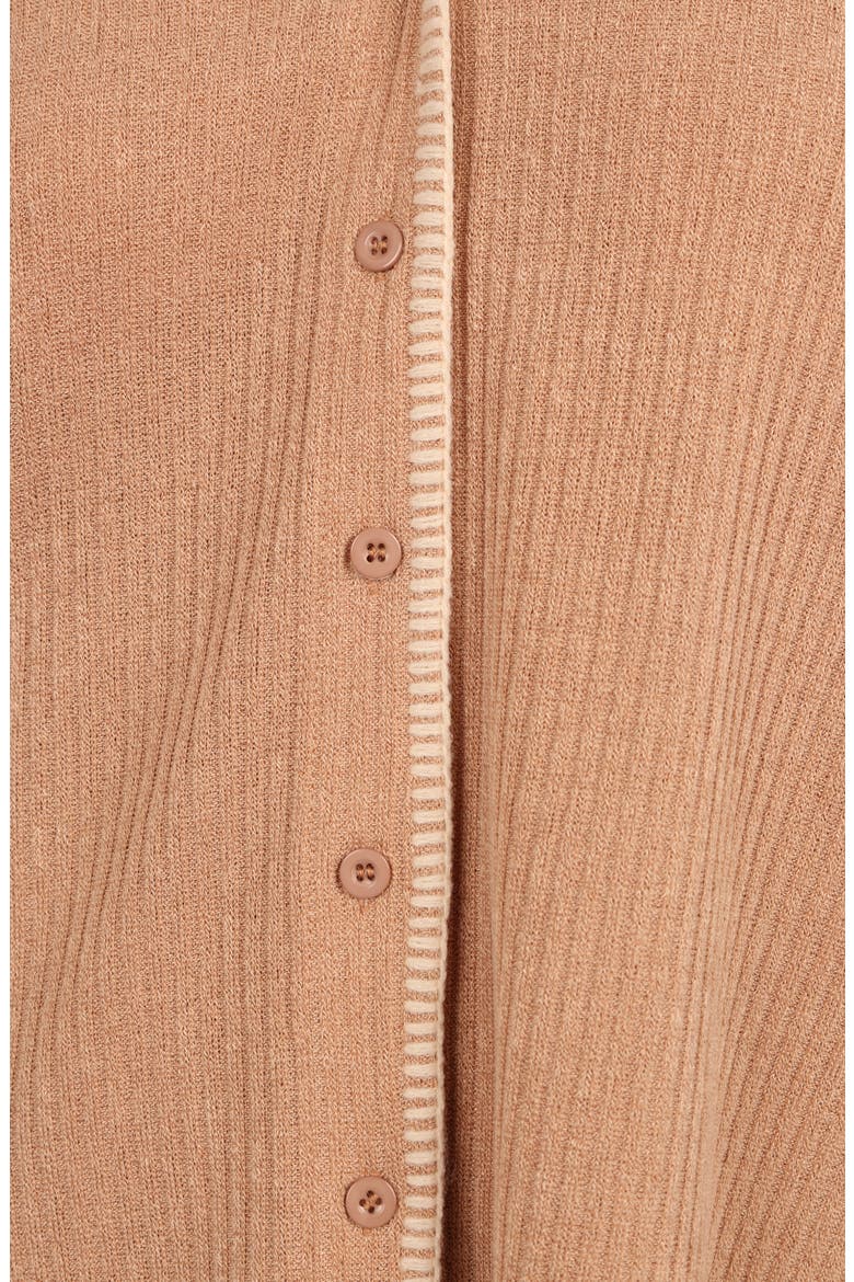 Essen Knit Button-Up Shirt & Pull-On Shorts Set, Alternate, color, MOCHA CREAM