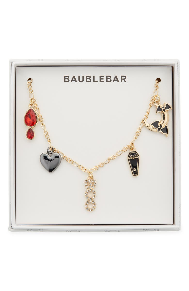 BaubleBar Halloween Charm Necklace, Main, color, Gold Multi