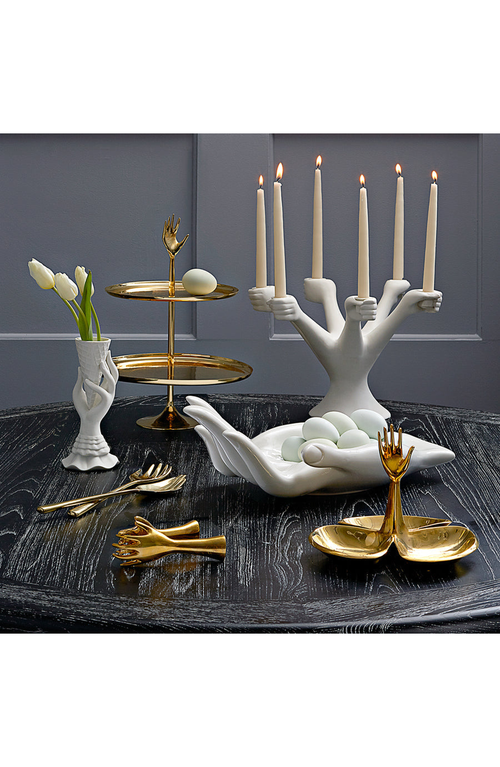 Jonathan Adler Eve Hands Candelabra In White