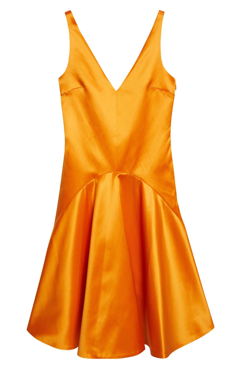 JW Anderson Draped Double Face Satin Dress, Main, color, Satsuma