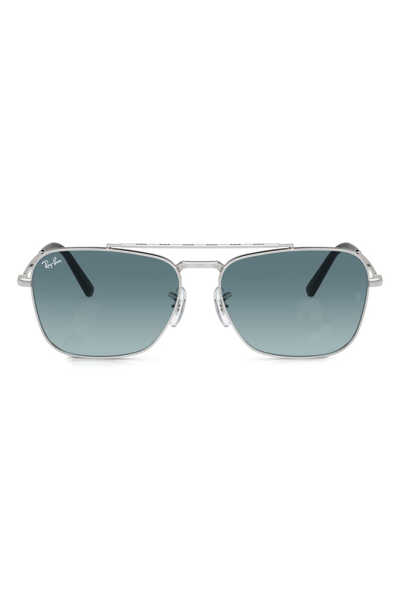 Ray-Ban New Caravan 58mm Gradient Square Sunglasses, Main, color, Grey Gradient