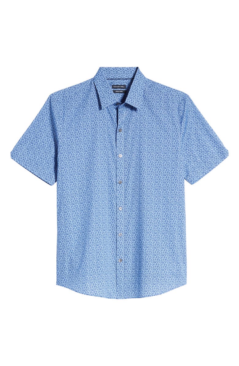 Zachary Prell Perani Regular Fit Print Short Sleeve Button-Up Shirt, Alternate, color, 