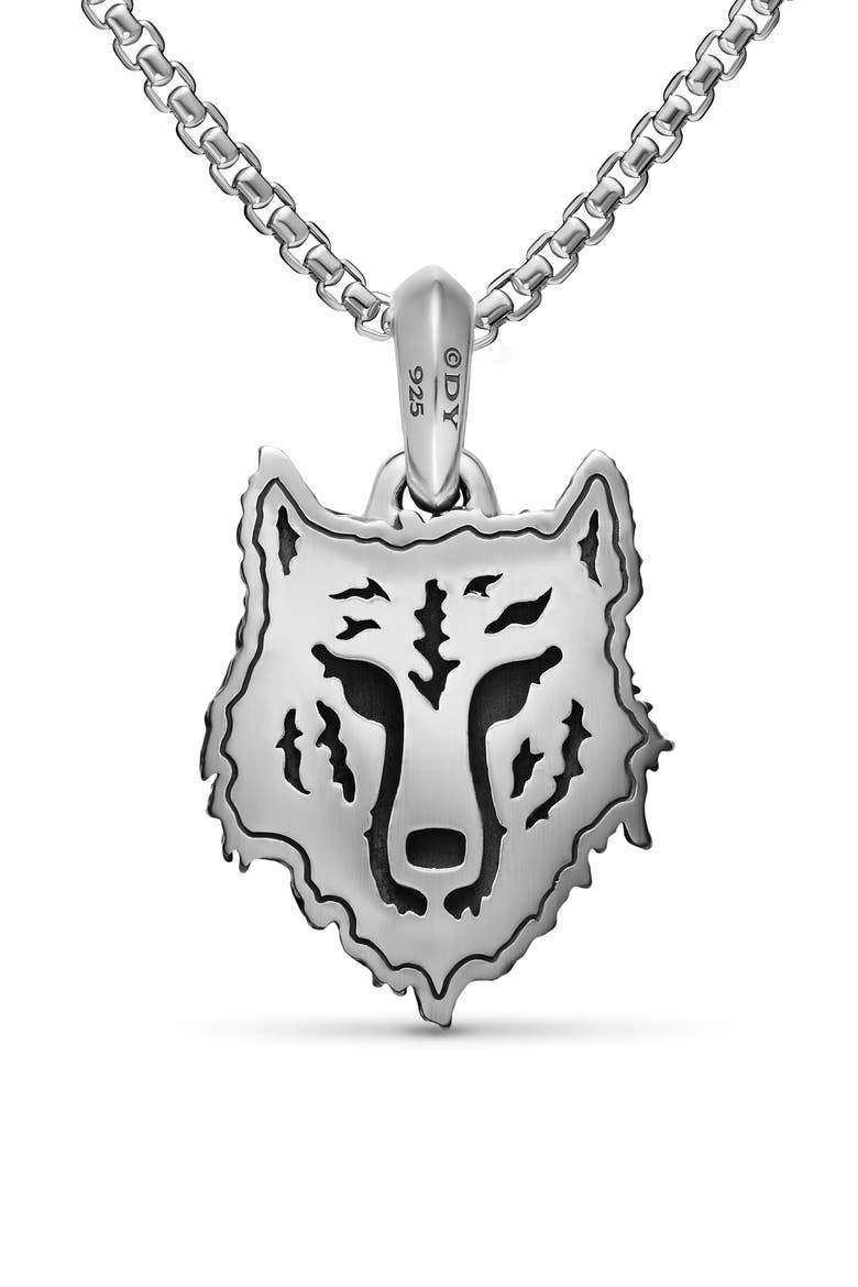 Petrvs Sterling Silver Wolf Amulet, Alternate, color, SILVER
