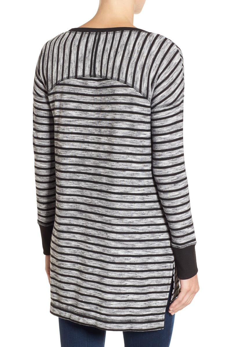 Caslon<sup>®</sup> Stripe Long Sleeve Tunic, Alternate, color, 