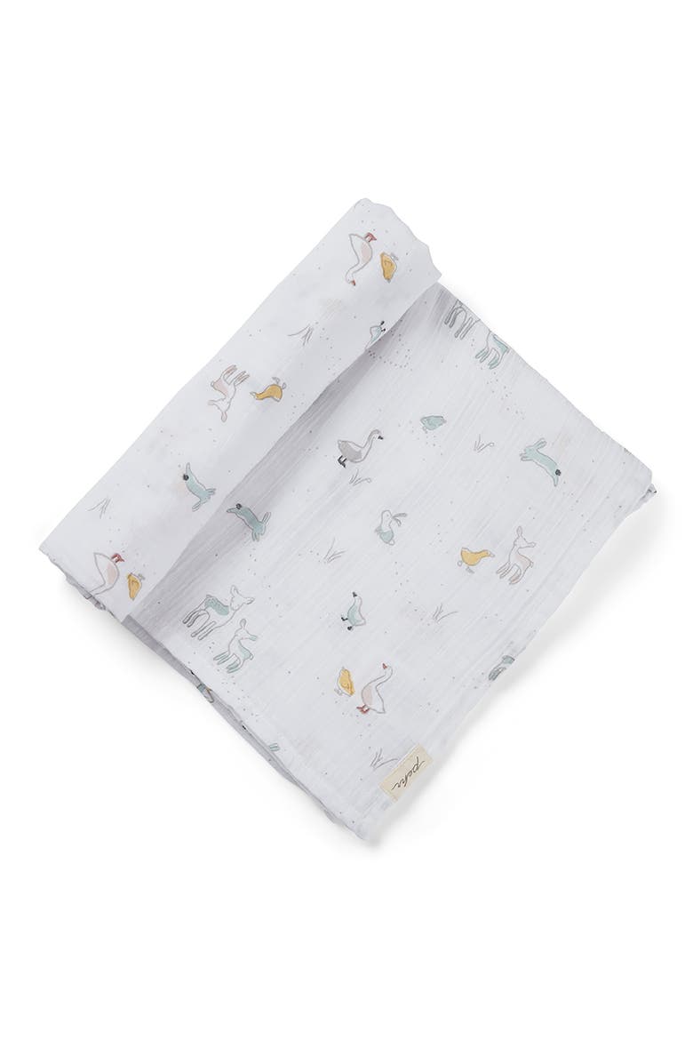 Just Hatched Organic Cotton Swaddle Blanket, Main, color, MULTI