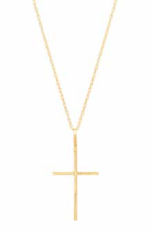 Frankie & Zoe 10K Yellow Gold Thin Cross Pendant Necklace