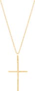 Frankie & Zoe 10K Yellow Gold Thin Cross Pendant Necklace